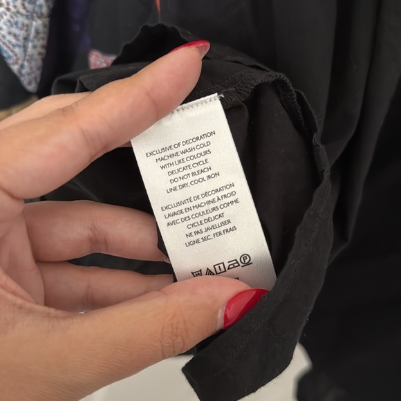 Anthropologie Othilia Multicolor Patchwork Puff Sleeve Blouse - Picture 9 of 10